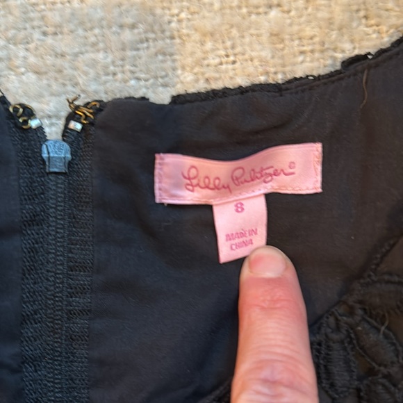 Lilly Pulitzer shift dress- black size 8 - Picture 3 of 6